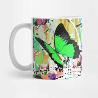 Colorful Papillon - Cute Butterfly - Girlie - Flower Pattern - Butterflies Mug